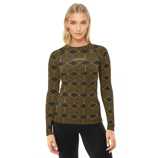 Pull imprimé Mod-ee, confectionné dans un tissu doux et extensible, offrant une coupe ajustée qui s’étire et reprend sa forme, garantissant un confort exceptionnel et une allure élégante en toute occasion.