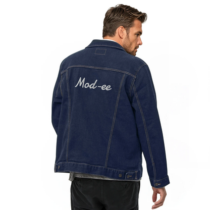 Veste jean bleu Mod-ee, réalisée en coton de qualité, présentant des poches à bouton et un design intemporel, idéale pour apporter une touche décontractée et élégante à toutes vos tenues.